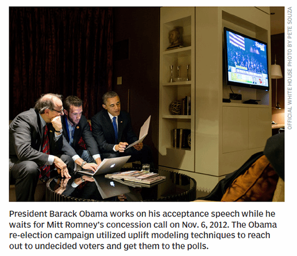 Obama's campaign utilized uplift modeling