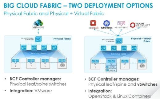 Die zwei Einsatzszenarien für die Big Cloud Fabric.