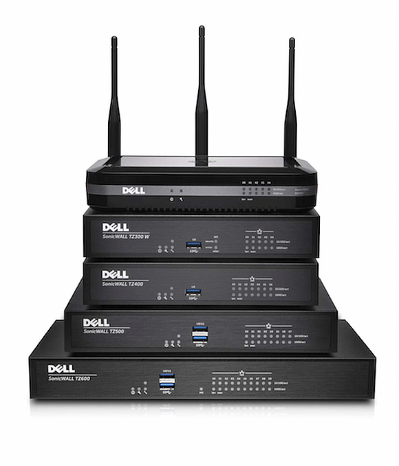 Die Wireless-Modelle (oben TZ 400) ergaenzen die drahtgebundene Dell SonicWALL TZ Series.