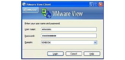 VMware View login