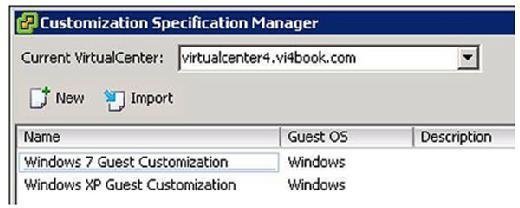 Customization Specification Manager