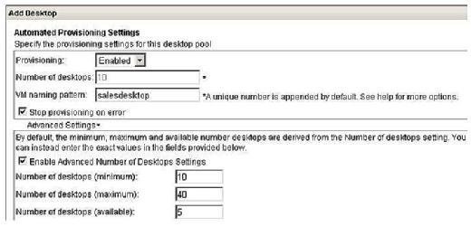 Automated Provisioning Settings