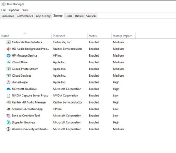 Windows scheduled startup