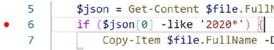 Abbildung 4: Der rote Punkt markiert einen Haltepunkt im Code.