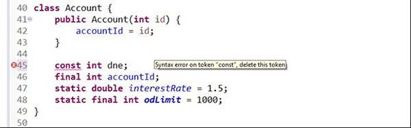 java constant in class file