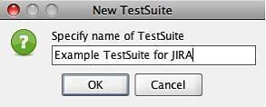 Figure 6: Naming your TestSuite in soapUI.