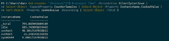 processor temp monitor powershell