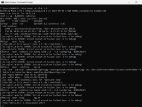 Nmap greift aggressiv einen bestimmten Host an.