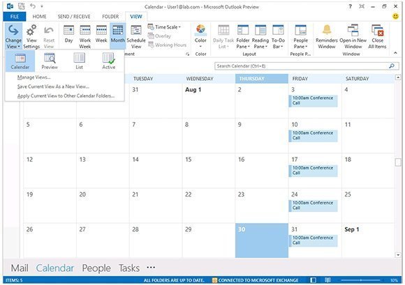 An Alternate Outlook 13 Calendar View A Closer Look At Outlook 13