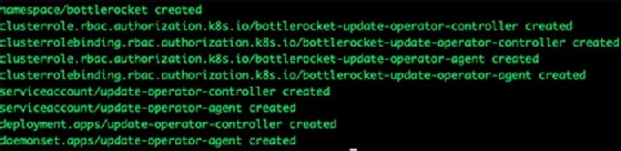Screenshot of the output from the previous command
