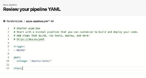 Terraform pipeline YAML