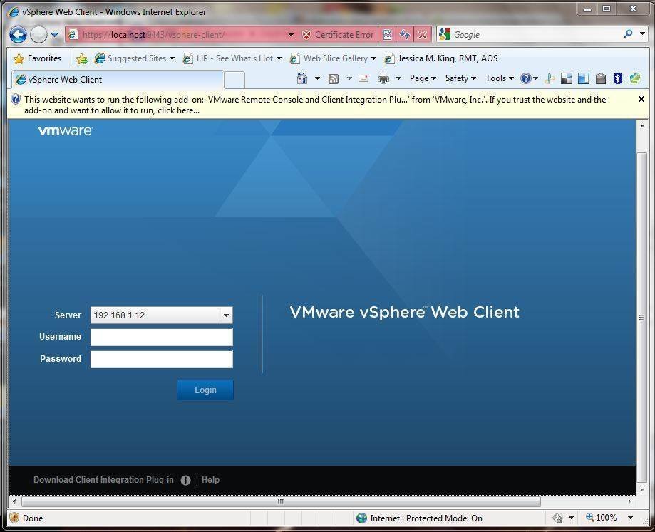 royal tsx vcenter web client
