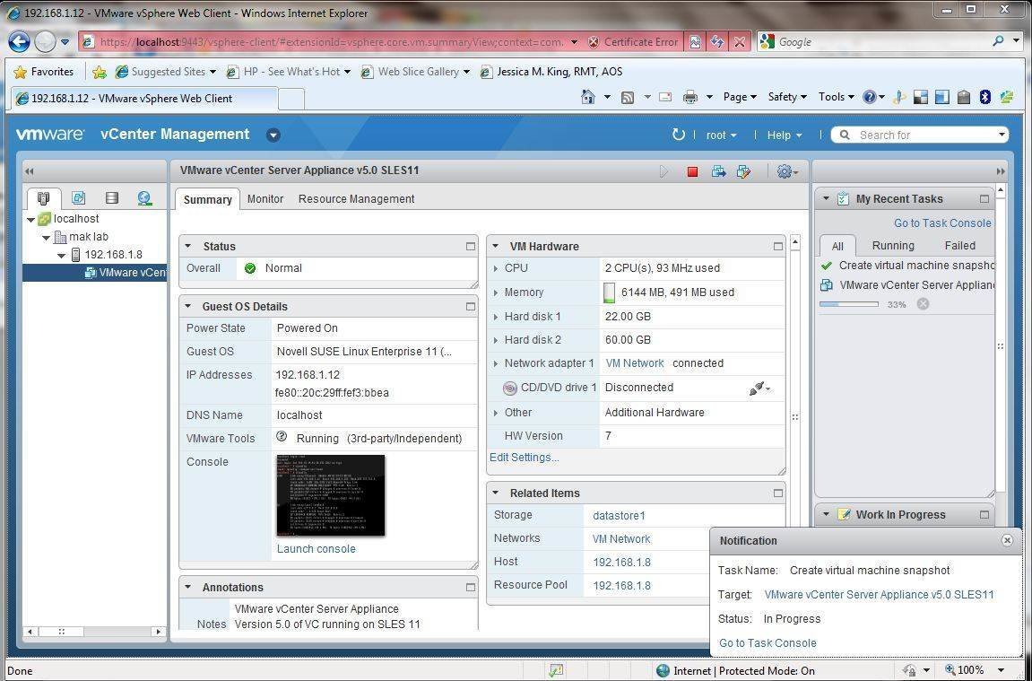 vsphere web client