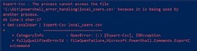 Abbildung 3: Die Standardfehlermeldung in Windows PowerShell 5.1 bietet eine Menge Informationen, aber nicht in einer nützlichen Darstellung.