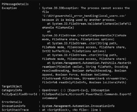 Abbildung 5: Die automatische Variable $Error in älteren PowerShell-Versionen speicherte Fehler, war aber nicht flexibel genug, um einen tieferen Einblick in die betroffenen Eigenschaften zu geben.