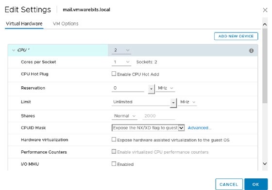 vmware esxi 6.7 cpu support list