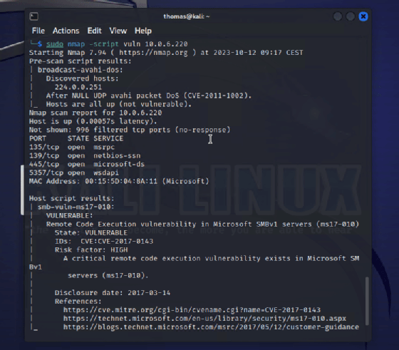 Nmap findet mit Skripten gezielt Schwachstellen auf identifizierten Geräten.