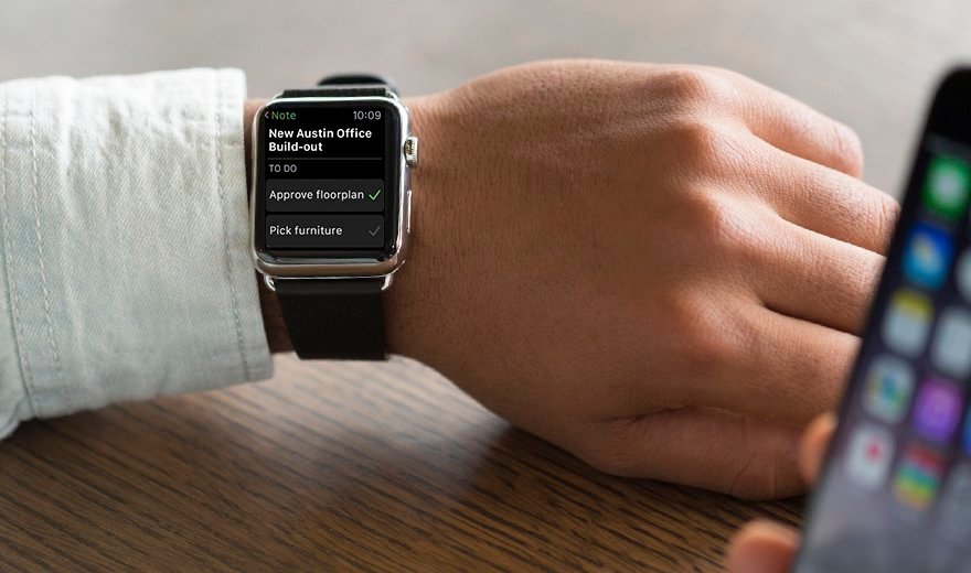evernote review notes on apple watch
