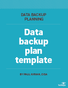 Data backup plan template