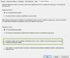 Abbildung 1: Um Microsoft Update statt eine Verbindung für den VPN-Client für Aktualisierungen zu verwenden, müssen Sie die Einstellungen in SCCM anpassen.