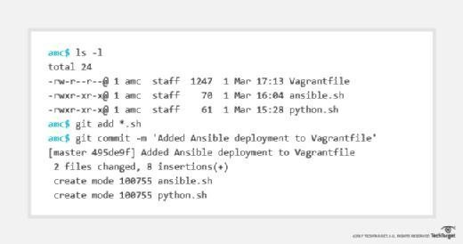 Commit Ansible deployment to Git