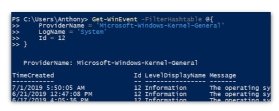 PowerShell return