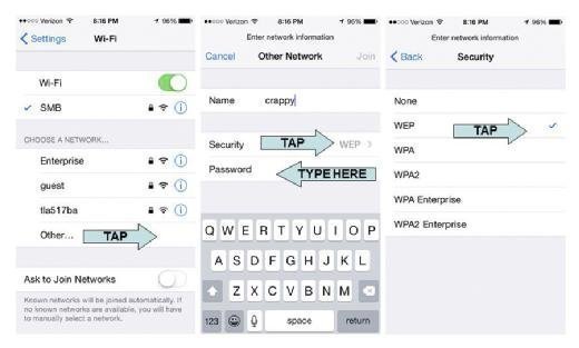 iphone ipad wi-fi security settings