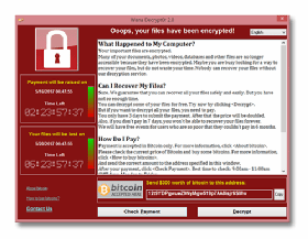 Screenshot of a ransomware demand