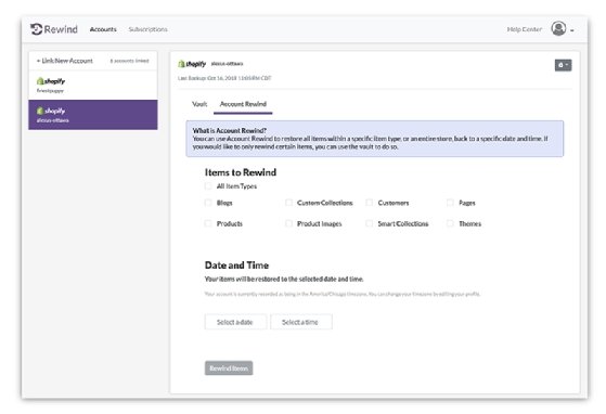 Backups for Shopify - FAQ - Rewind