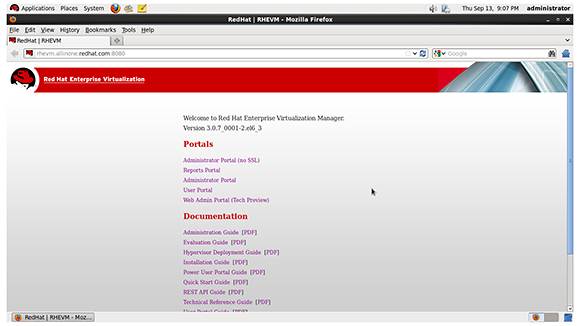 RHEV 3.0 Web Admin Portal