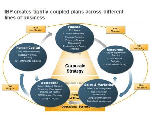integrated business planning (IBP) links tightly coupled plans across multiple lines of business