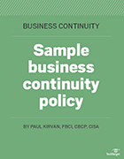 Check out our template to get started on a business continuity policy.