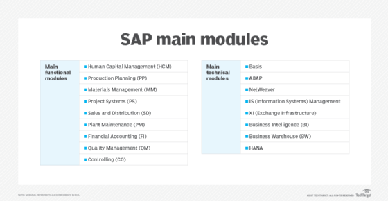 SAP main modules