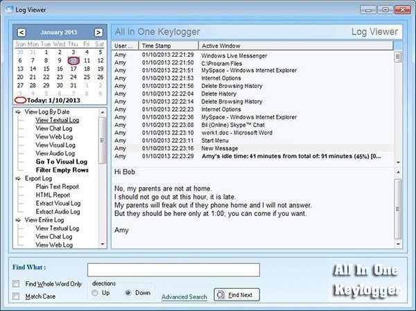 software that records keystrokes