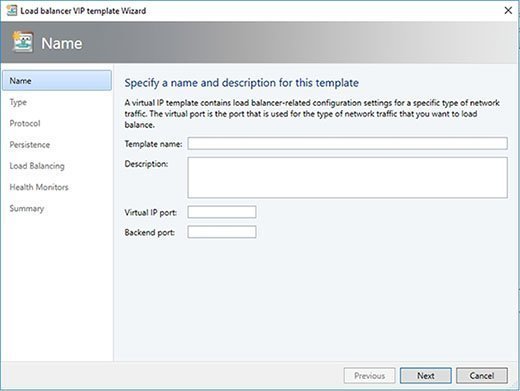 Provide template name and description.