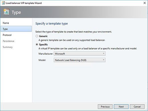 Specify a template type.