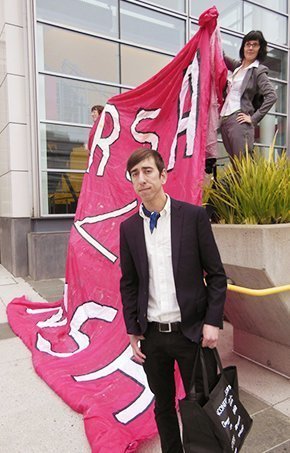 protesters, moscone center, rsa conference 2014