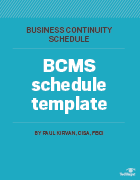 BCMS schedule template download