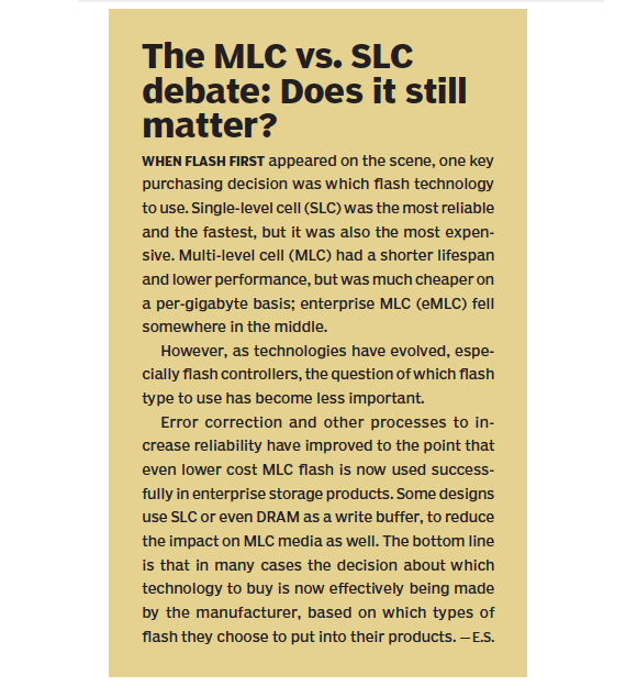 The MLC vs. SLC debate: Does it still matter?