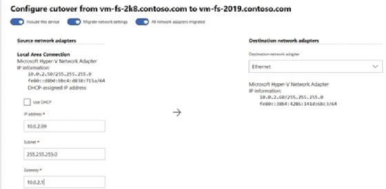 cutover migration configuration