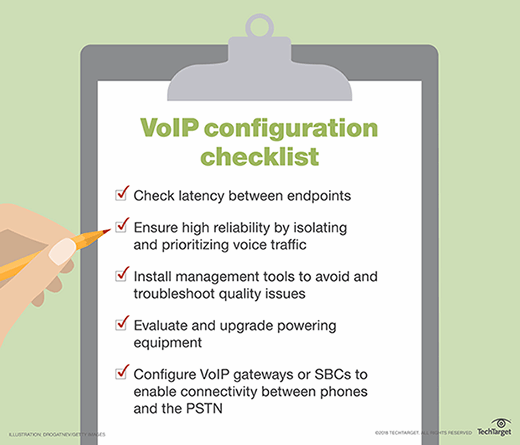 Danh sách kiểm tra cấu hình VoIP