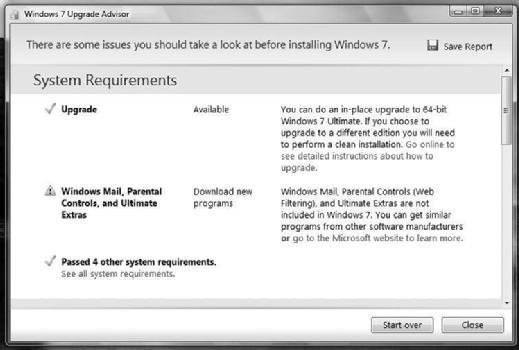 windows 7 upgrade advisor not working
