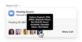 Capture d'écran de Zoom dans Slack