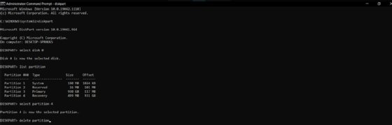 how to recover deleted partition using cmd