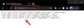 Abbildung 8: Die erfolgreiche Bereitstellung der REST API können Sie ohne die PowerShell auch im Browser verifizieren.