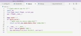 Abbildung 1: Die HTML-Seite, die Flask beim Öffnen der Anwendung anzeigt.