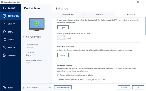 acronis true image 2021 standard vs advanced