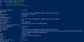 Abbildung 2: Beispiel für ein Skript zum Erstellen eines Azure Snapshots.