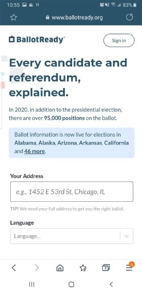 An election app from BallotReady