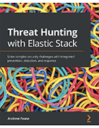 Screenshot of book cover for 'Threat Hunting with Elastic Stack'